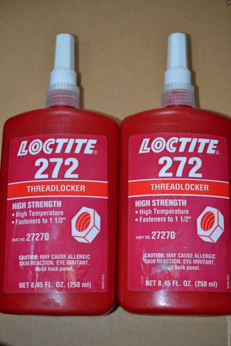 Loctite 27270 250ml threadlocker 272 hi temp hi strength (2 bottles!!) for sale