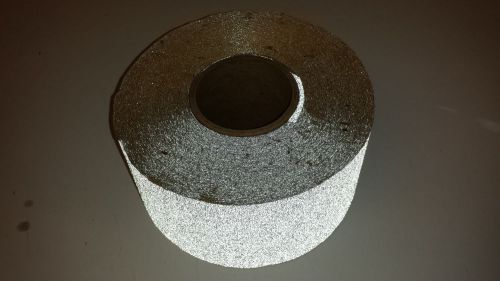 Reflective white grainy anti-slip non-skid tape 4&#034; wide by over 60&#039; long roll for sale