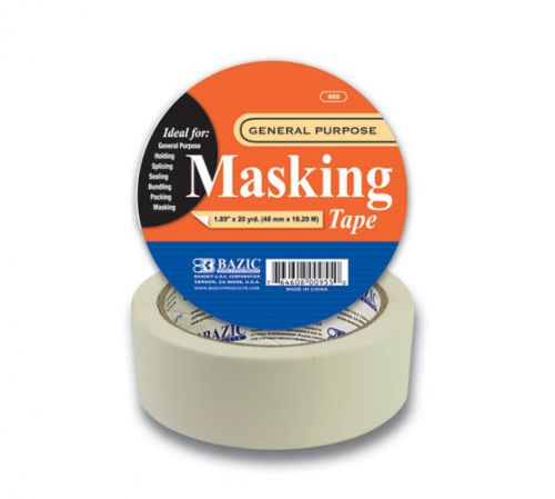 BAZIC 1.88&#034; X 720&#034; (20 Yards) General Purpose Masking Tape, Case of 36