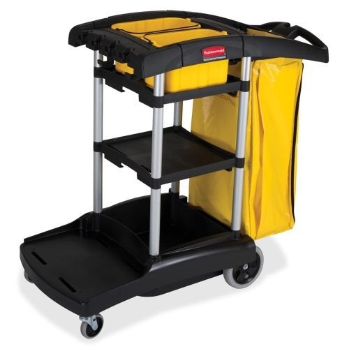 Rubbermaid high capacity cleaning cart - 5 gal capacity - black for sale