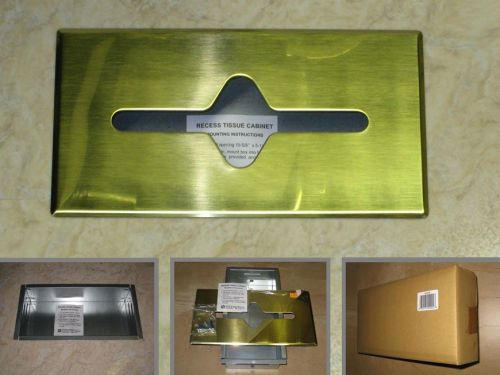 Commercial polished brass wall mount paper towel holder / dispenser for sale