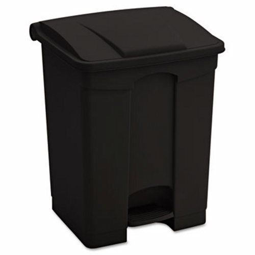 Safco Large Capacity Plastic Step-On Receptacle, 17 gal, Black (SAF9922BL)