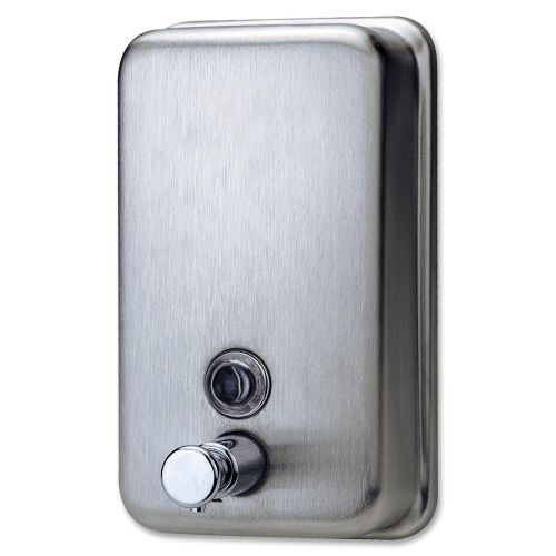 Genuine joe stainless steel soap dispenser - manual - 31.50 fl oz for sale