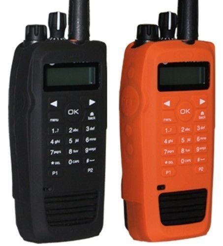 New radio grips  mototrbo xpr6550 series full keypad  silicone case **orange** for sale