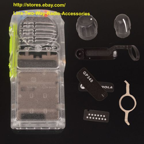 Clear transparent replacement case housing for motorola gp340 radio for sale