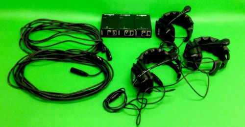 Telex LOT (3) IC-2A  (3) PH-1 headsets (2) Extension cables
