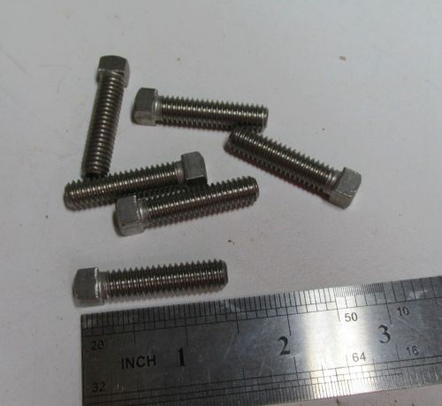 Lot 6 of 5/16&#034;-18nc x 1 1/2&#034; stainless steel  head set screws for sale
