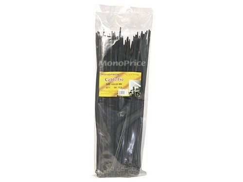 NEW Monoprice Cable Tie 11 inch 50LBS, 100pcs/Pack - Black