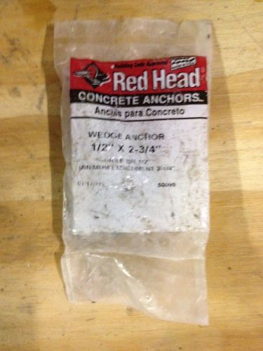 Redhead 1/2&#034; x 2 3/4&#034; concrete wedge anchor for sale