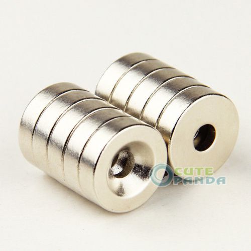 10pcs Strong N35 Magnets D 18mm x 5mm Hole: 5mm Rare Earth Craft Neo Neodymium