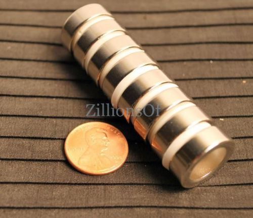 8 neodymium ring magnets 3/4 x 1/2 x1/4 rare earth n42 for sale