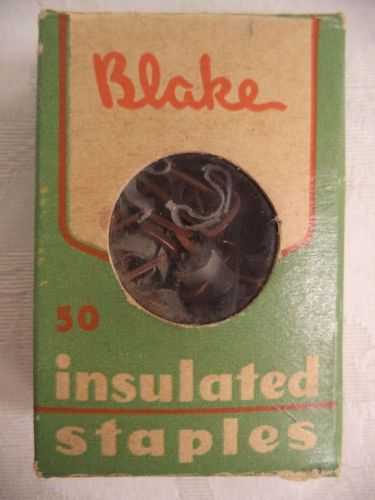 Vintage 50 ct. Box Blake Insulated Staples Electrical Electric Bell Radio Wiring