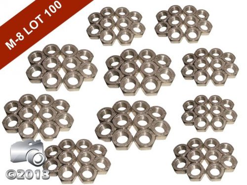 ( new pack of 100 ) -  m 8 hexagon hex full nuts a2 stainless steel din 934 for sale