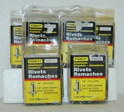 Stanley PAA42 1B Rivets Aluminum One Eighth Inch 7 Pack Set