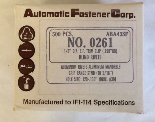 Automatic Fastener Corp. Blind Rivets No. 0261 ( 500 Pcs)