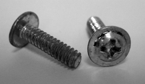 #6-32x1/2 machine screw phillips round washer hd unc zinc plated, pk 100 for sale
