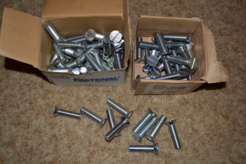 1/2-13x2 flat head slotted machine screw bolts zinc plated (qty 75) for sale