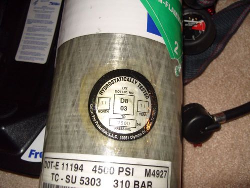 North frontier scba 4500 psi 30 min tank with case firefighter oxygen for sale