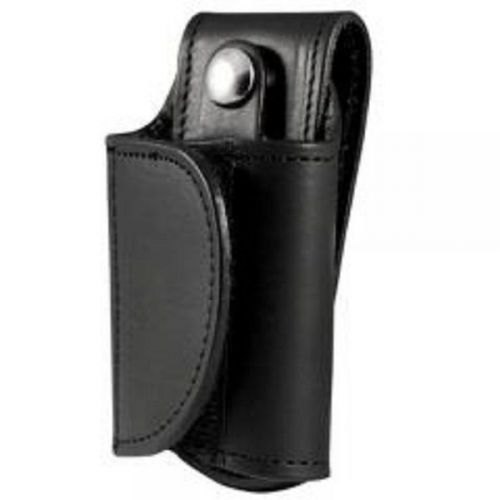 Boston Leather 5445-1-B Black Silent Key Holder Velcro Close Brass Snaps