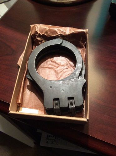 Peerless handcuffs black oxide model 801 hinged + keys! for sale