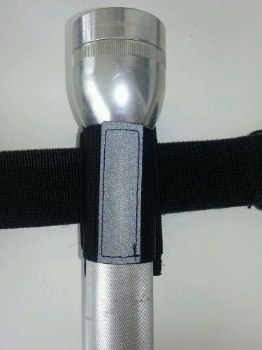 EMS, EMT, Paramedic, Police, Rescue Silver Reflective D Cell Flashlight Holster
