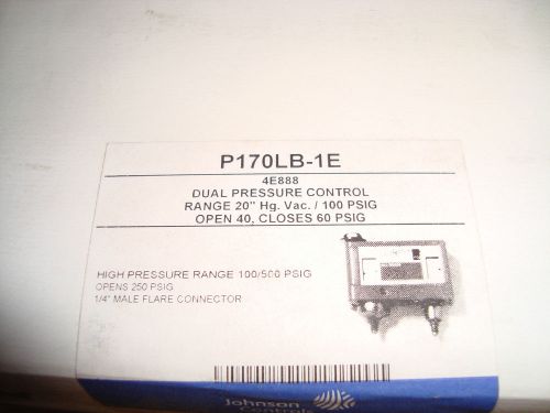 Johnson Controls Pressure Control P170LB-1E