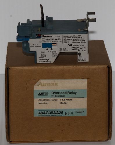 Furnas 48AG35AA25 US-15 Tri-Element Overload Relay 1.0-1.6amp - Starter Mount