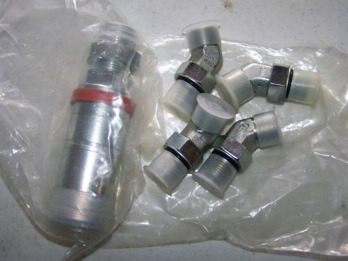 Hydraulic fittings 4 small and 1  12/uns 09FQ NEW