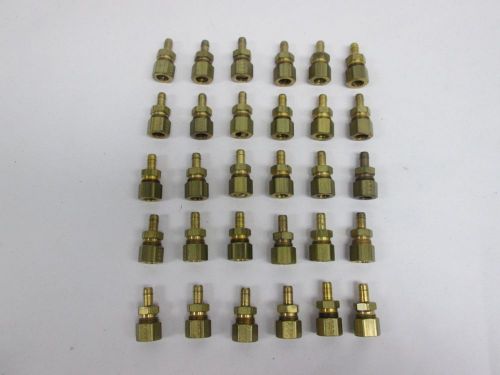 LOT 30 NEW PARKER BRASS CONNECTOR TUBE NOZZLE FITTING 3/8IN 1/4IN D315576