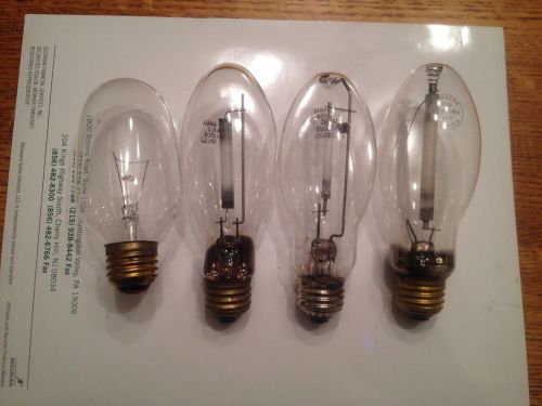 3 HPS High Pressure Sodium Medium Base Bulbs, 1 ABCO Smart 60W Flashing Bulb