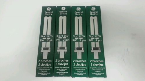 GE Biax S ECO 9W 2 Pin Compact Fluorescent Lamp (Four lamps)