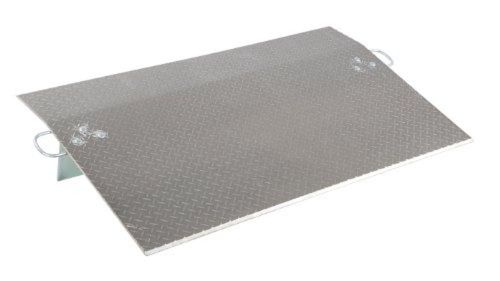 Dock plate 60&#034; x 36&#034; tread plate with handles 4,100# cap 5&#034; legs for sale