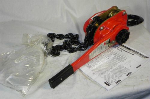 New dayton hand lever chain hoist 3 ton lift 5 ft fast ship 5ht16 rated 77lbs for sale