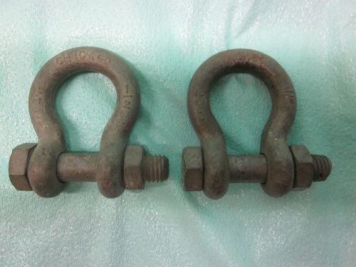 2 Galvanized Chicago 1/2 D Ring Shackle 2 Ton Clevis