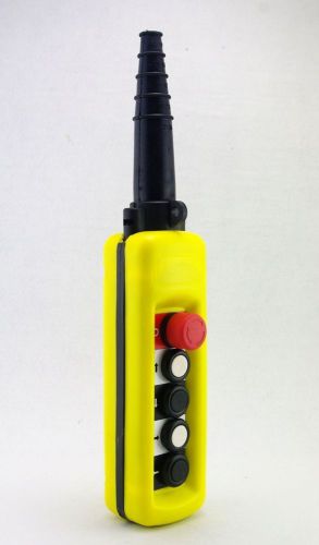 1 speed hoist crane truck 4 pushbutton pendant control station emergency stop 5a for sale