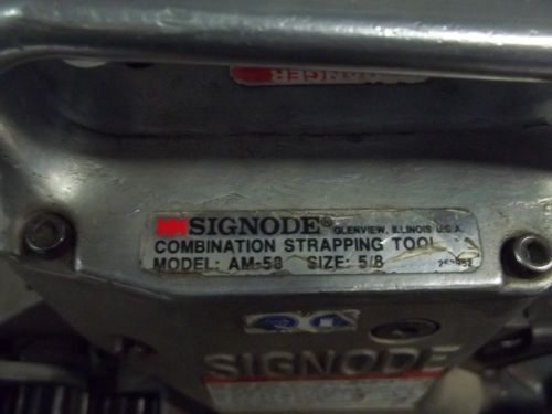 Signode am-58 5/8&#034; steel 3 in 1 combination tensioner, cutter, sealer crimper for sale