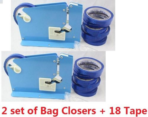 2 sets of bag closer, sealer, taper 18 rolls tape, free for sale