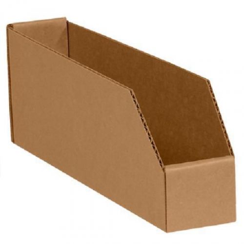 Kraft Cardboard Open Top Bin Boxes 2&#034; x 12&#034; x 4 1/2&#034; (Bundle of 50)