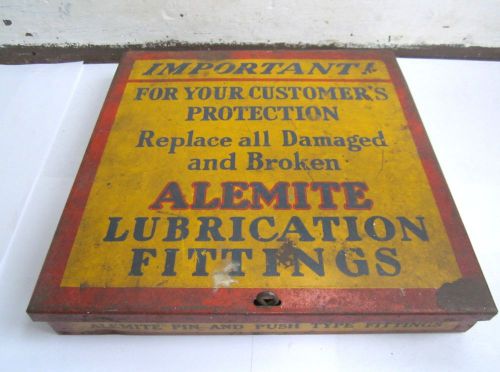Vintage Industrial Divided Parts Bolt Cabinet Garage Advertising Sign Organizer