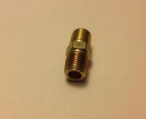Brass fittings hex nipple size 1/4&#034; male npt quantity of 5 pieces - usa made for sale