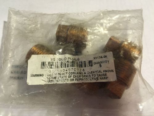 3/8 solid plugs brass x117a-06 for sale
