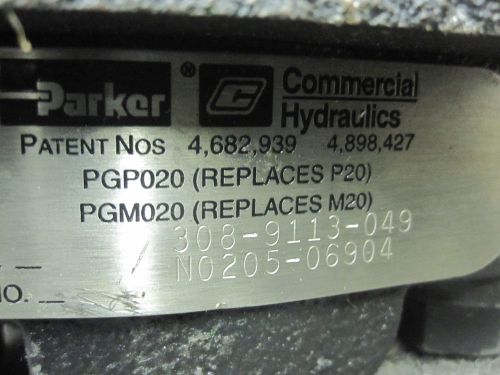NEW PARKER COMMERCIAL HYDRAULIC PUMP # 308-9113-049