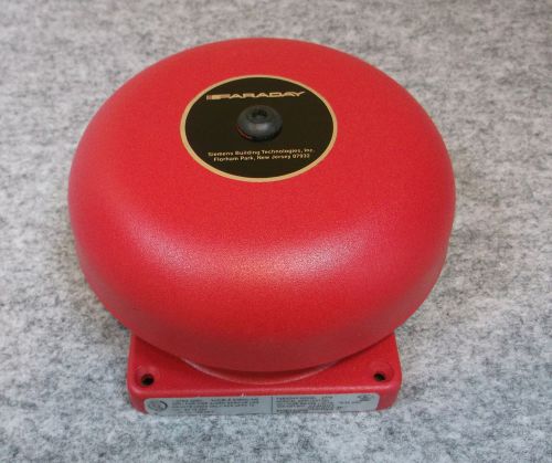 Faraday alarm bell RED 6&#034; gong 21-30 VDC  Mod #4776B61424DC
