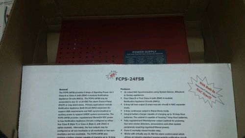 FIRE-LITE FCPS-24FS8 REMOTE POWER SUPPLY/SIGNAL CIRCUIT EXPANDER *Read Details*