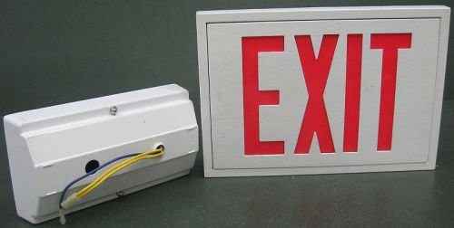 White led exit sign w/ back-up battery box (no brand or manufacturer info) for sale