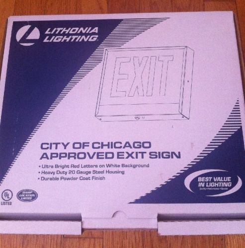 LITHONIA  LIGHTING EXIT SIGN SIGLE FACE, 120/277 AC INPUT WITH BATTERY.
