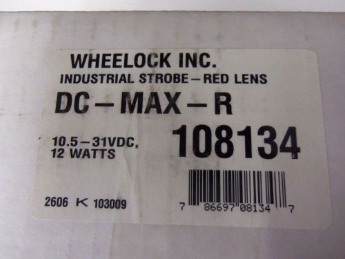 WHEELOCK INC. INDUSTRIAL STROBE RED LENS DC-MAX-R BRAND NEW SEALED 108134