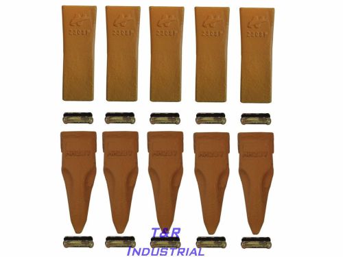 10-pack 230sp &amp; 23tl combo case backhoe style bucket teeth w/pins for sale