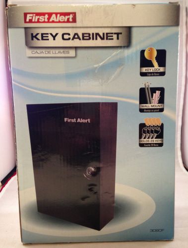 First Alert Steel Key Cabinet 3060F - Holds 28 Keys - Includes Key Rings / Tags
