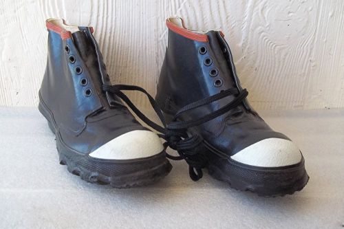 Nos vintage bf goodrich safety steel toe rubber boots ~ sz 7  ansi z41.1 1967/75 for sale